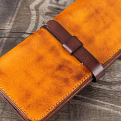Handmade Leather Mens Cool Wallet Long Leather Wallet Phone Wallet for Men - imessengerbags