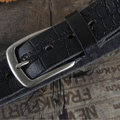 Genuine Leather Punk Rock Biker Trucker Mens Belt Men Black Coffee Belt for Men