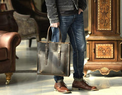 Handmade Leather Mens Cool Messenger Bag Tote Bag Handbag Shoulder Bag for men