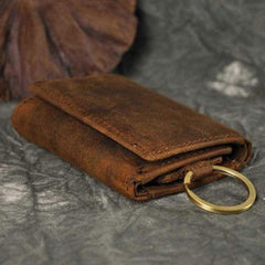 Cool Small Leather Mens Keys Wallet Car Keys Holder Car Key Case for Men - imessengerbags