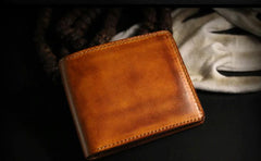 Handmade Leather Lion Mens billfold Wallet Cool Leather Wallet Slim Wallet for Men - imessengerbags