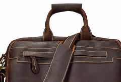 Vintage Cool Leather Briefcase Handbag Business Briefecases Shoulder Bag for men