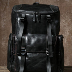 Genuine Leather Mens Cool Backpack Sling Bag Large Travel Bag Hiking Bag for Men