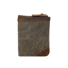 Mens Canvas Small Wallet for men Bifold Cool Men billfold Small Wallet - imessengerbags