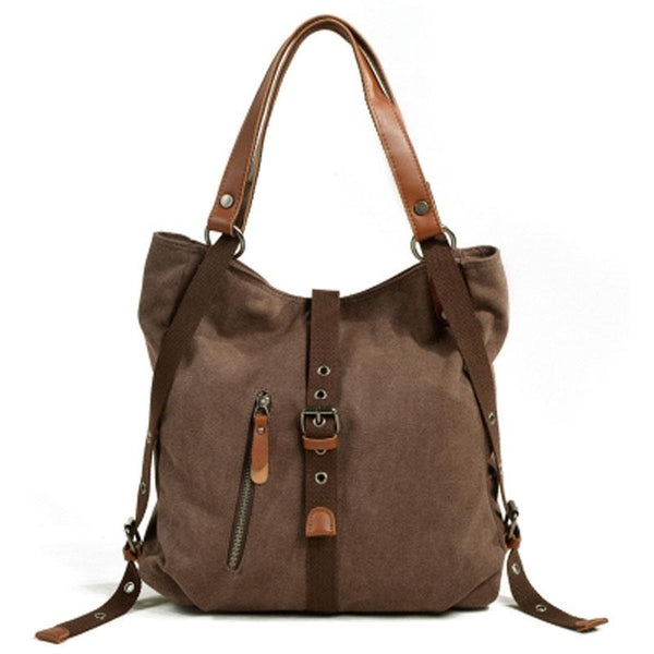 Mens Waxed Canvas Leather Tote Bag Canvas Handbag Canvas Shoulder Bag for Men - imessengerbags
