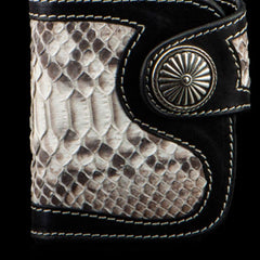 Handmade Leather Biker Wallet Mens Cool Short Chain Wallet Trucker Wallet with Chain