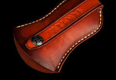 Handmade Leather Mens Cool Car Key Wallet Coin Wallet Pouch Car KeyChain for Men - imessengerbags