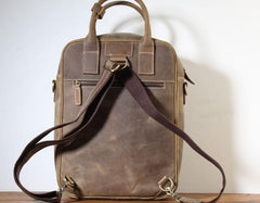 Handmade Leather Mens Cool Backpack Bag Messenger Bag Briefcase Work Bag Laptop Bag for men