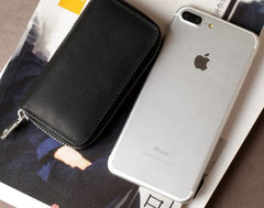 Handamde Genuine Leather Mens Cool Key Wallet Card Slim Wallet Key Holder Car Key Case for Men - imessengerbags