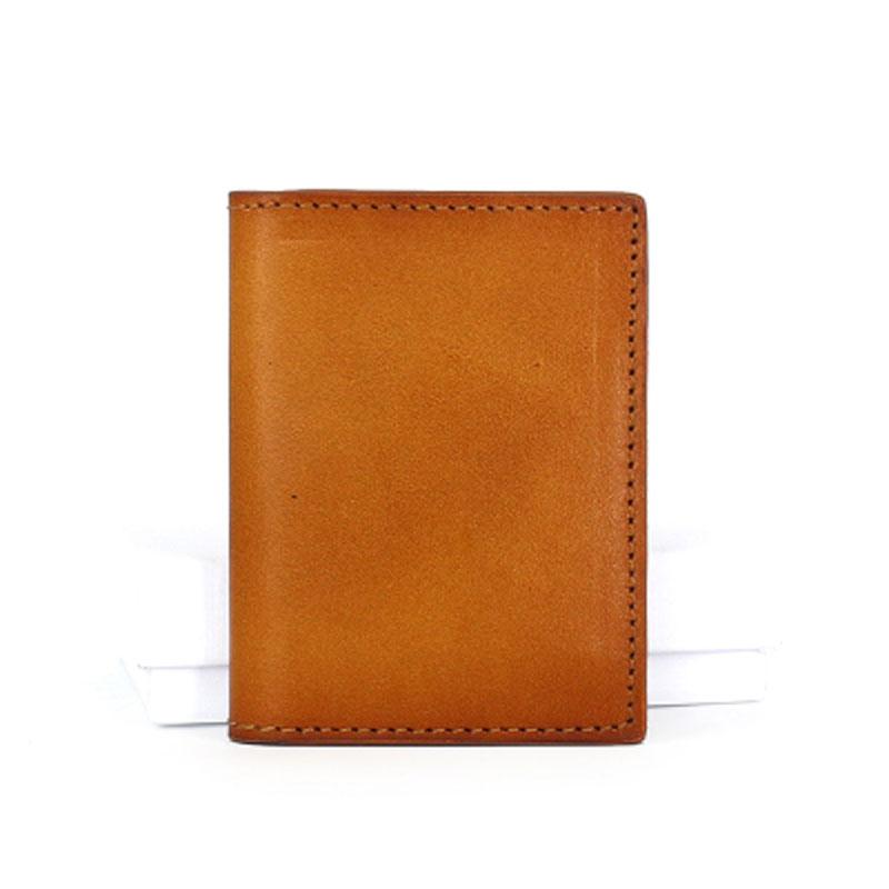 Leather Mens Front Pocket Wallet Small Card Wallet Change Wallets for Men - imessengerbags