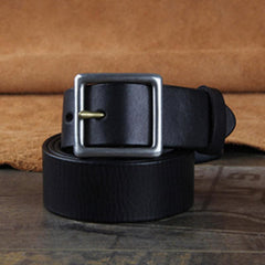 Genuine Leather Punk Rock Biker Trucker Mens Belt Men Black Coffee Belt for Men - imessengerbags