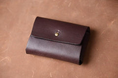 Handmade Leather Mens Cool Coin Change Leather Wallet Men Small Wallets Card for Men