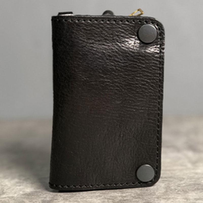 Handamde Genuine Leather Mens Cool Key Wallet Card Slim Wallet Key Holder Car Key Case for Men - imessengerbags