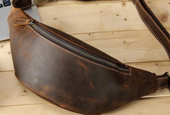 Cool Mens Leather Belt Bag Fanny Pack Waist Bags For Men