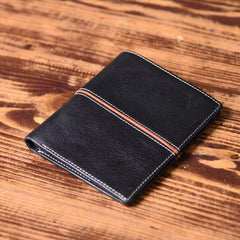 Handmade Leather Mens Cool Slim Leather Wallet Men Small Wallets Bifold for Men - imessengerbags