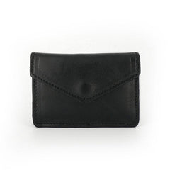 Leather Mens Envelope Front Pocket Wallet Card Wallet Cool Small Change Wallet for Men