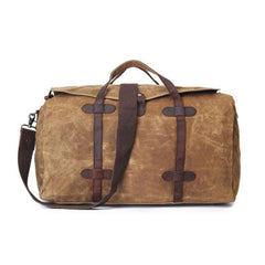 Mens Waxed Canvas Weekender Bags Canvas Travel Bag Canvas Overnight Bag for Men