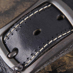 Genuine Leather Punk Rock Biker Trucker Mens Belt Men Black Coffee Belt for Men