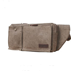 Canvas Mens Fanny Pack Canvas Waist Bag Small Canvas Chest Bag for Men - imessengerbags