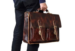 VINTAGE LEATHER MENS Large BRIEFCASEs BUSINESS BRIEFCASE Cool SHOULDER BAG HANDBAGS FOR MEN