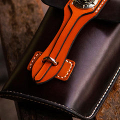 Handmade Biker Leather Belt Pouch Mens Cases Waist Bag Hip Pack Belt Bag Fanny Pack Bumbag for Men - imessengerbags