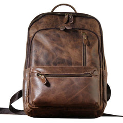 Handmade Leather Mens Cool Backpack Sling Bag Large Black Travel Bag Hiking Bag for men - imessengerbags