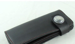 Handmade Leather Biker Wallet Mens Cool Chain Wallet Trucker Wallet with Chain - imessengerbags