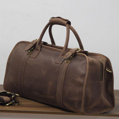 Cool Leather Mens Overnight Bags Weekender Bag Vintage Travel Bags Duffle Bag for Men