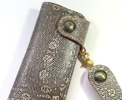 Handmade Leather Biker Wallet Mens Cool Chain Wallet Trucker Wallet with Chain