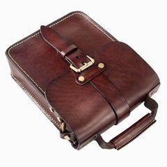 Handmade Leather Mens Cool Messenger Bag Sling Bag Chest Bag Bike Bag Cycling Bag for men - imessengerbags