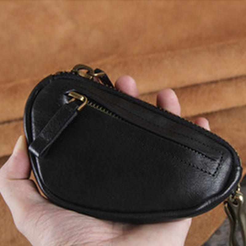 Genuine Leather Mens Cool Key Wallet Car Key Change Coin Holder Car Key Case for Men - imessengerbags