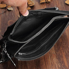 Handmade Mens Cool Long Leather Chain Wallet Cards Biker Trucker Wristlet Wallet