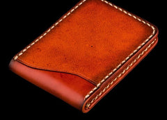 Handmade Leather License Wallet Tooled Mens billfold Wallet Cool Leather Wallet Slim Wallet for Men - imessengerbags