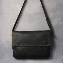 Cool Leather Mens Small Side Bag 11inch Clutch Purse Bag Messenger Bag for Men