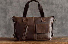 Genuine Leather Mens Cool Messenger Bag Handbag Briefcase Work Bag Business Bag for men