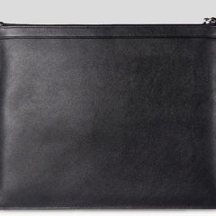 Handmade Leather Mens Cool Long Leather Wallet Zipper Clutch Wristlet Wallet for Men