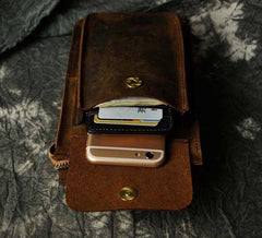 Leather Belt Pouch Mens Small Cases Waist Bag Hip Pack Belt Bag Fanny Pack Bumbag for Men - imessengerbags