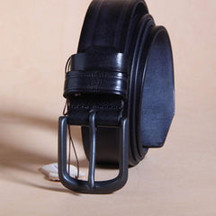 Handmade Genuine Leather Punk Rock Biker Trucker Mens Belt Men Black Coffee Belt for Men - imessengerbags