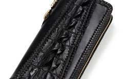 Handmade Leather Mens Chain Biker Wallet Cool Leather Wallet Long Phone Wallets for Men