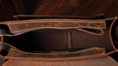 Handmade Leather Mens Cool Messenger Bag Briefcase Work Bag Business Bag for men