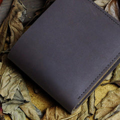 Handmade Leather Mens Cool Slim Leather Wallet Men billfold Wallets Bifold for Men - imessengerbags