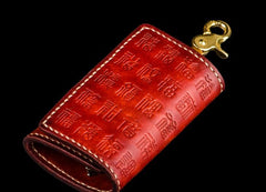 Handmade Leather Tooled Mens Cool Car Key Wallet Car Key Holder Car KeyChain for Men - imessengerbags