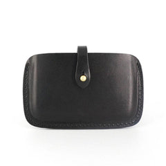 Handmade Leather Mens Card Wallet Front Pocket Wallets Small Wallets for Men
