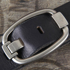 Genuine Leather Punk Rock Biker Trucker Mens Belt Men Black Coffee Belt for Men