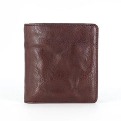 Leather Mens Front Pocket Wallet Small Wallet Slim Wallet Card Wallet for Men - imessengerbags