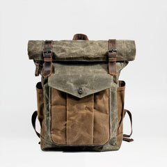 Cool Canvas Retro Mens Large Waterproof Travel Bag Computer Bag Student Backpack for Men - imessengerbags