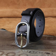 Genuine Leather Punk Rock Biker Trucker Mens Belt Men Black Coffee Belt for Men - imessengerbags