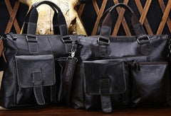Vintage Leather Mens Briefcase Business Briefcase Cool Work Briefcase For Men - imessengerbags
