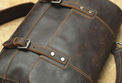 Black Cool Leather Messenger Bag Handbag Shoulder Bag For Men - imessengerbags