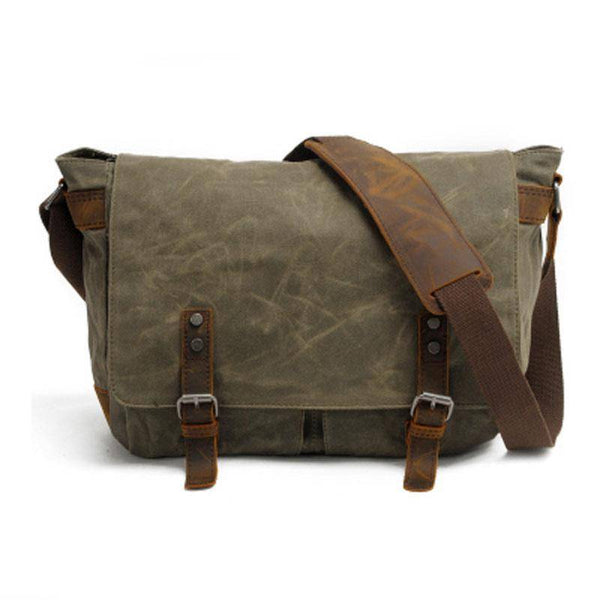 Mens Waxed Canvas Camera Messenger Bag Side Bag Camera Shoulder Bag for Men